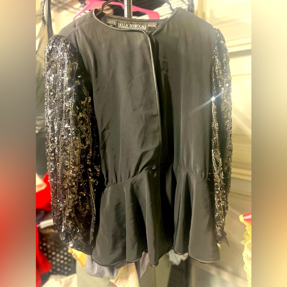 ❤️Vintage Della Roufogali sequenced formal blazer jacket